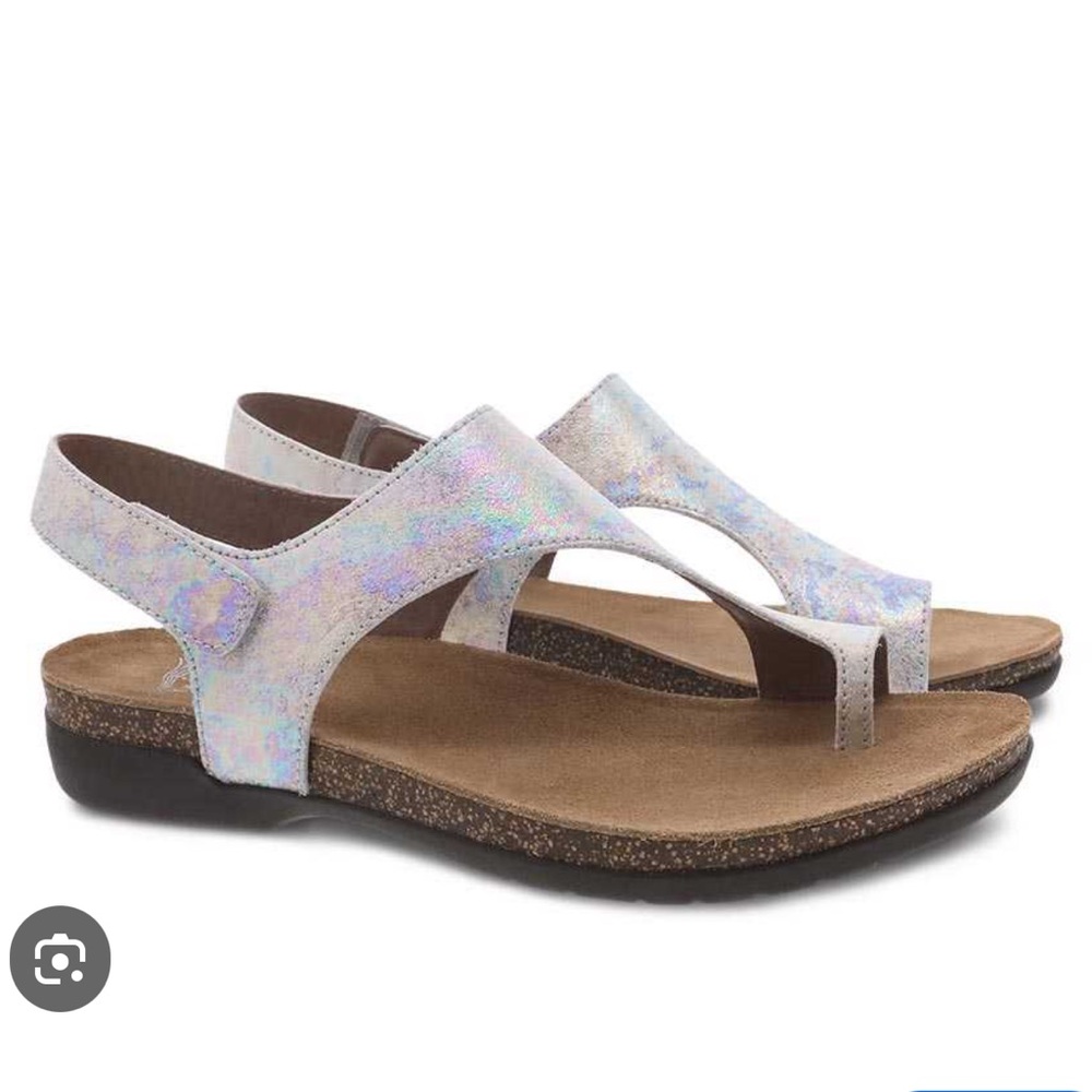 Dansko Reese sandals in Pearl Petrol Size 41 US 11-11.5 Wedge Comfort Iridescent